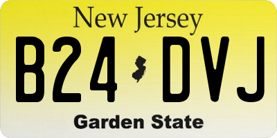NJ license plate B24DVJ