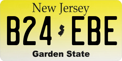 NJ license plate B24EBE