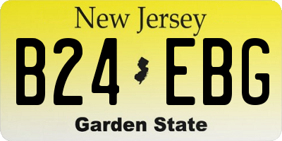 NJ license plate B24EBG