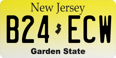 NJ license plate B24ECW
