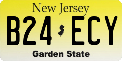NJ license plate B24ECY