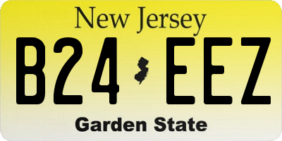 NJ license plate B24EEZ