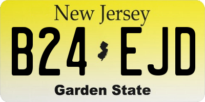 NJ license plate B24EJD
