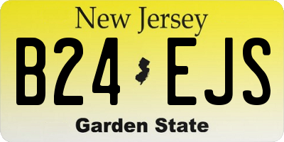 NJ license plate B24EJS