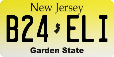 NJ license plate B24ELI