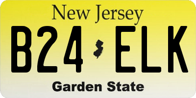 NJ license plate B24ELK