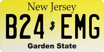 NJ license plate B24EMG