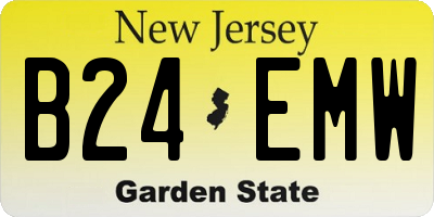 NJ license plate B24EMW