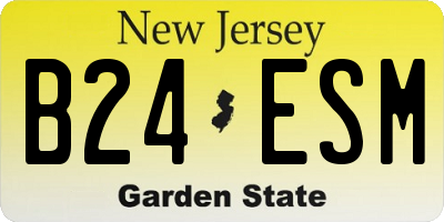 NJ license plate B24ESM