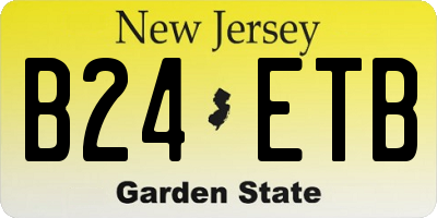 NJ license plate B24ETB