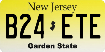 NJ license plate B24ETE