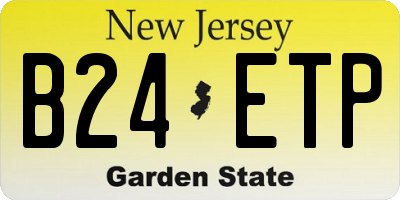 NJ license plate B24ETP