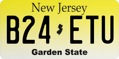 NJ license plate B24ETU