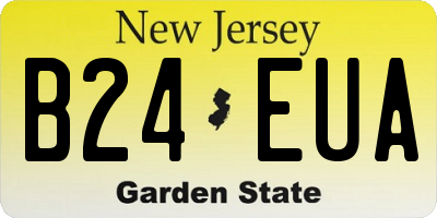 NJ license plate B24EUA