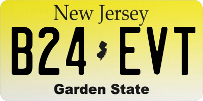 NJ license plate B24EVT