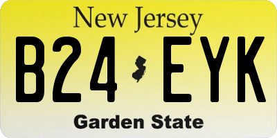 NJ license plate B24EYK