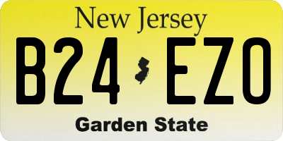 NJ license plate B24EZO