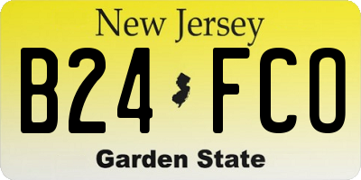 NJ license plate B24FCO