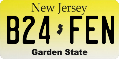 NJ license plate B24FEN