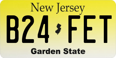 NJ license plate B24FET
