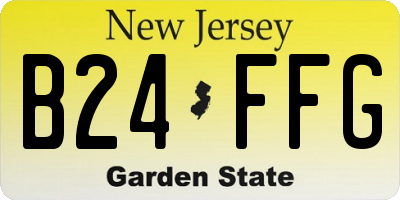 NJ license plate B24FFG