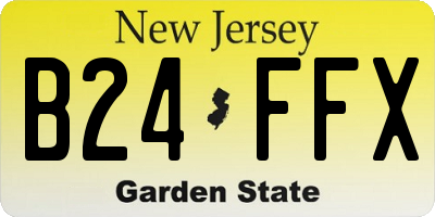 NJ license plate B24FFX