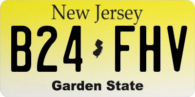 NJ license plate B24FHV