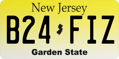 NJ license plate B24FIZ
