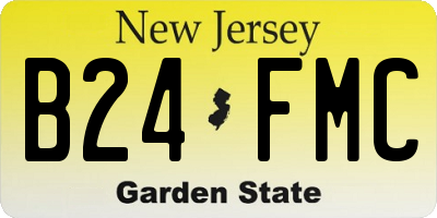 NJ license plate B24FMC