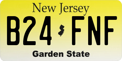 NJ license plate B24FNF