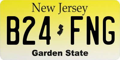 NJ license plate B24FNG