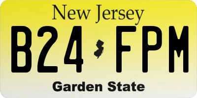 NJ license plate B24FPM