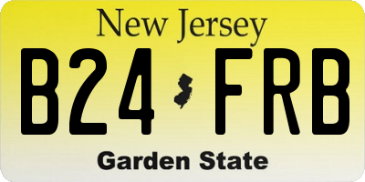 NJ license plate B24FRB