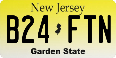 NJ license plate B24FTN