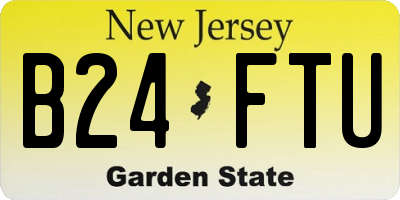NJ license plate B24FTU