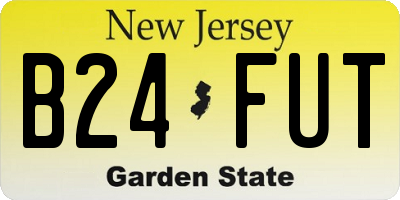 NJ license plate B24FUT