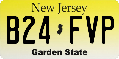 NJ license plate B24FVP