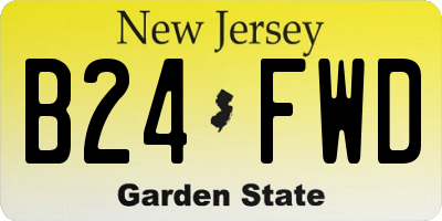 NJ license plate B24FWD