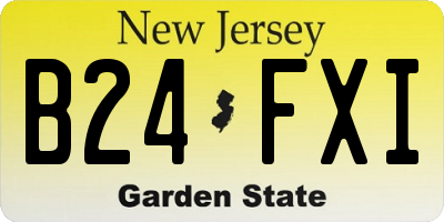 NJ license plate B24FXI