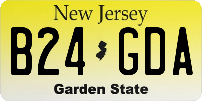 NJ license plate B24GDA
