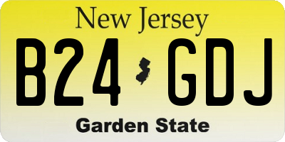 NJ license plate B24GDJ