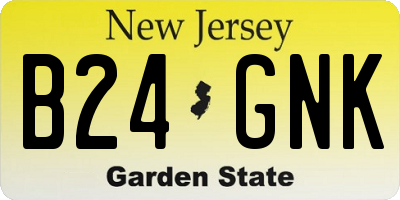 NJ license plate B24GNK