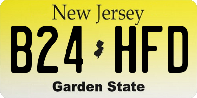 NJ license plate B24HFD