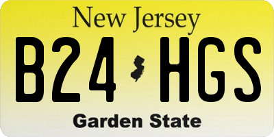 NJ license plate B24HGS