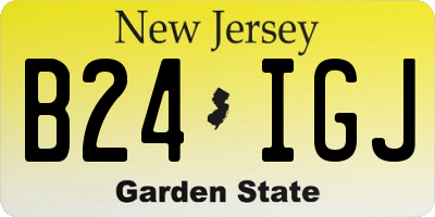 NJ license plate B24IGJ