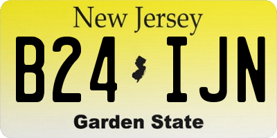 NJ license plate B24IJN