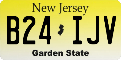 NJ license plate B24IJV