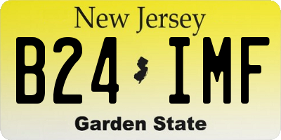 NJ license plate B24IMF