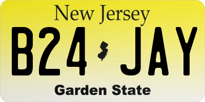 NJ license plate B24JAY