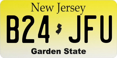 NJ license plate B24JFU